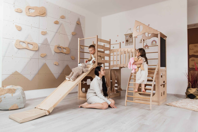 Indoor play taken to a next level Revolutionized Indoor Home Playground by WoodandHearts