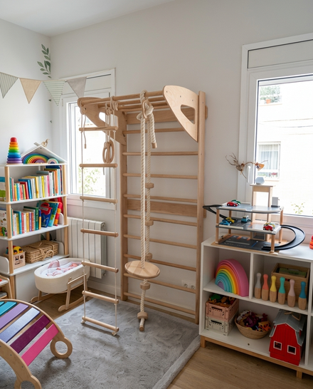 Swedish Wall Gym Set with Accessories