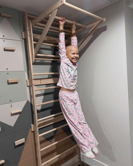 Wood and Hearts 3-in-1 Swedish Ladder Wall Gym for Kids 3+