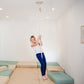 Ceiling Mounted Rope Swing with Wooden Disc Platform