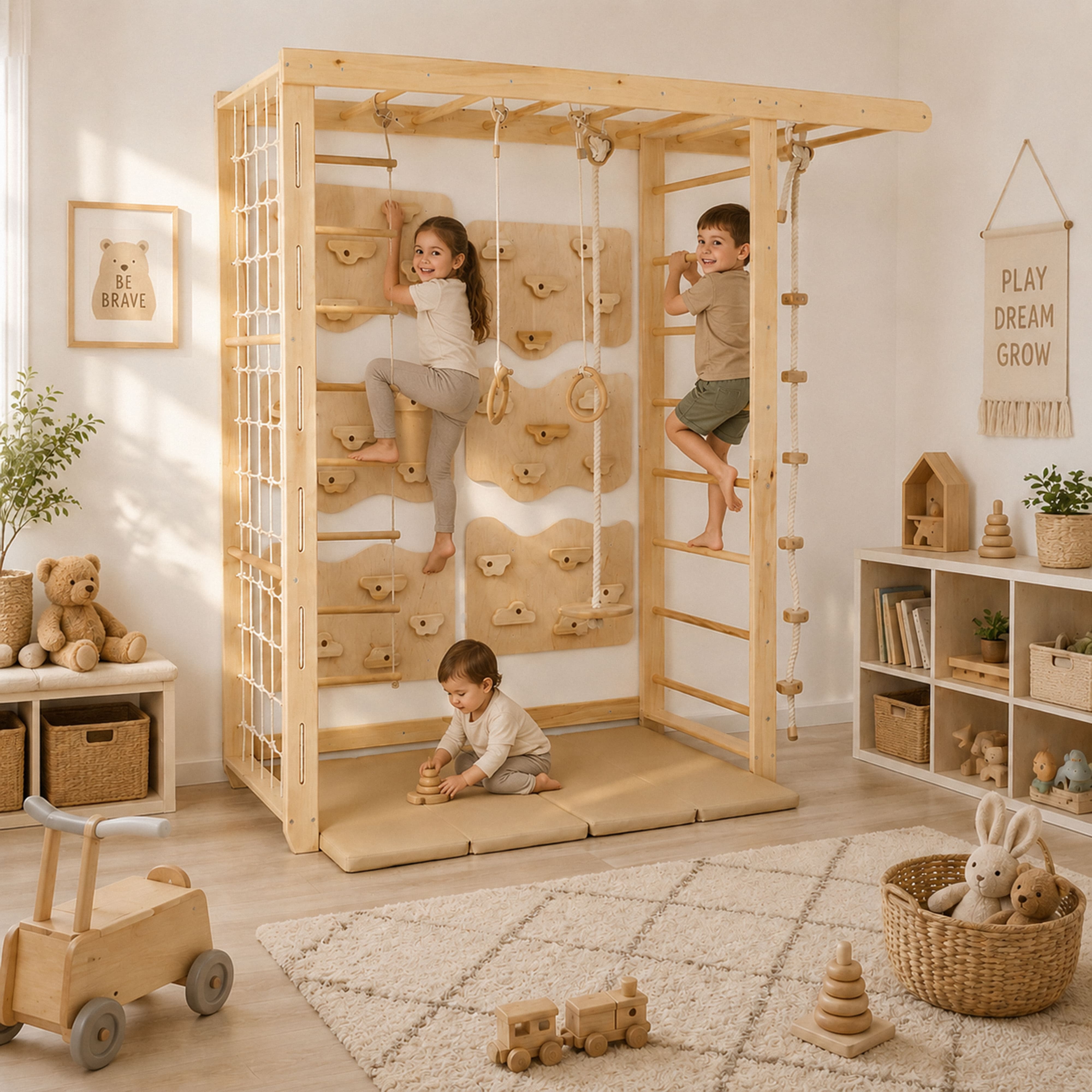 Monkey Bars with Swing Set