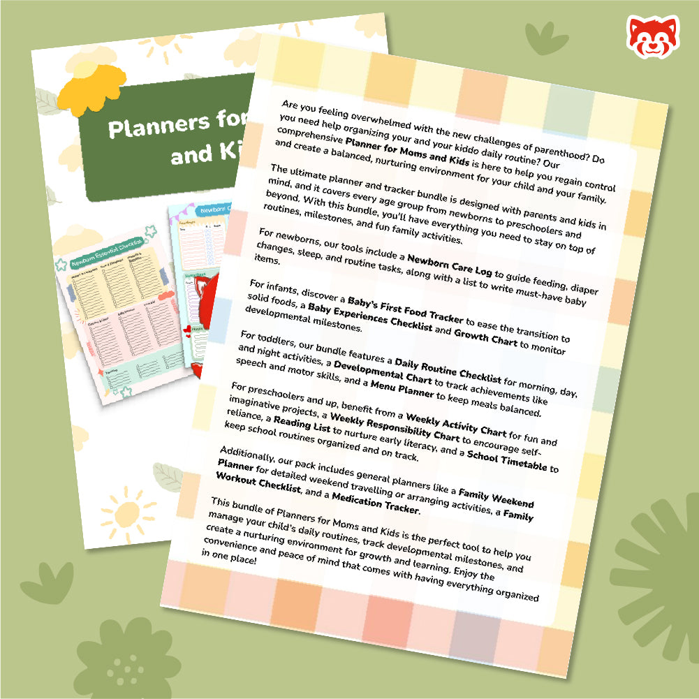 Planners for Moms and Kids