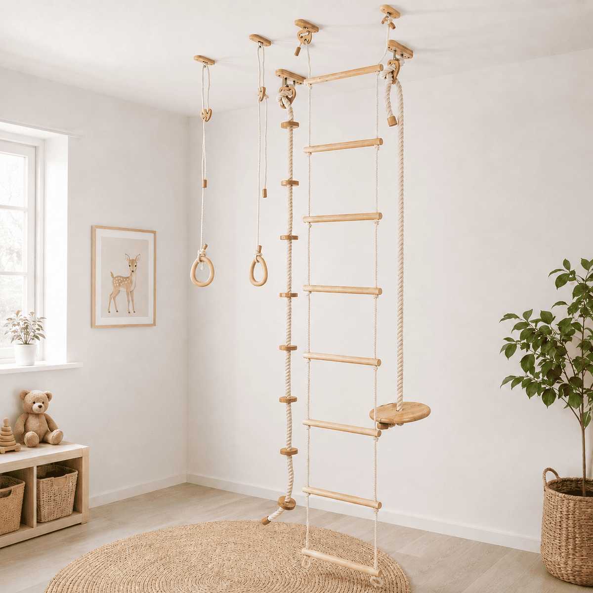 Kids Climbing Ropes