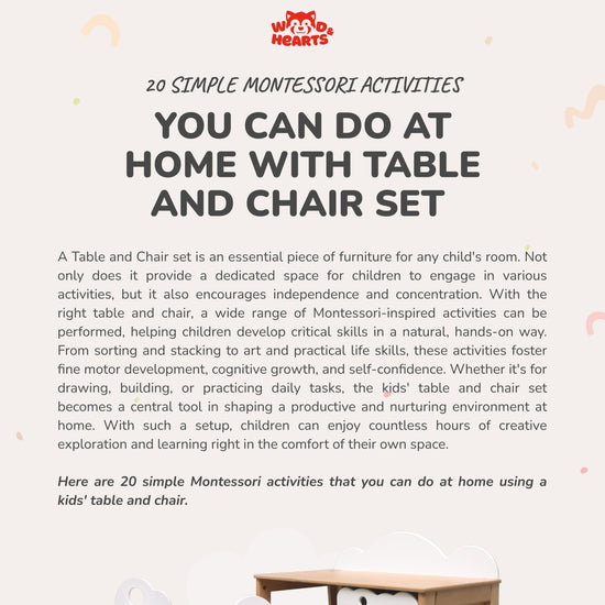 Montessori Activities with a Desk and Chair to Try at Home