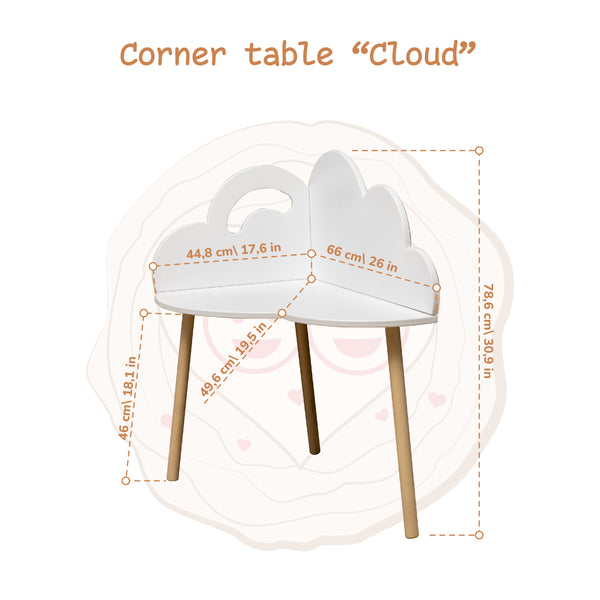 Small Corner Table "Clouds"