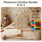Kids Play Set, 6-in-1 Playhouse Climber Bundle