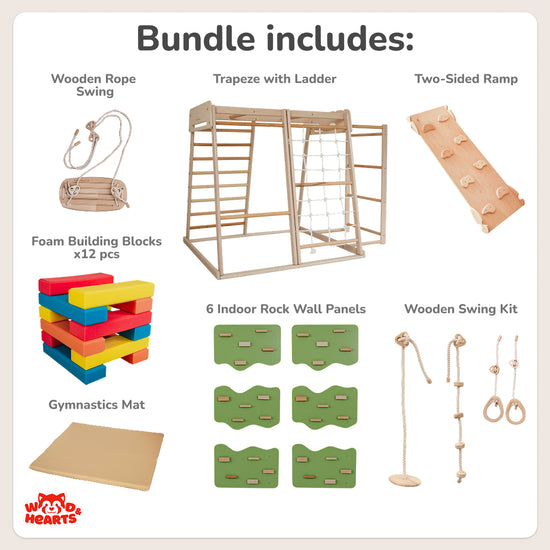 7-in-1 Ultimate Home Jungle Gym Toddler Play Structure