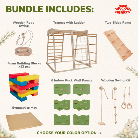 7-in-1 Ultimate Home Jungle Gym Toddler Play Structure