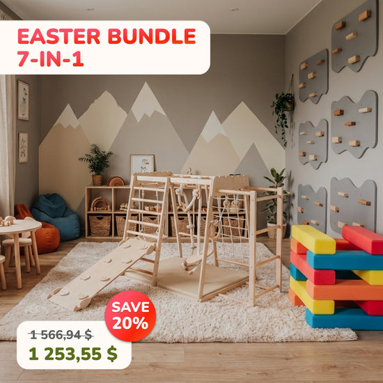 7-in-1 Ultimate Home Jungle Gym Toddler Play Structure