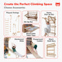 Wood and Hearts 3-in-1 Swedish Ladder Wall Gym for Kids 3+