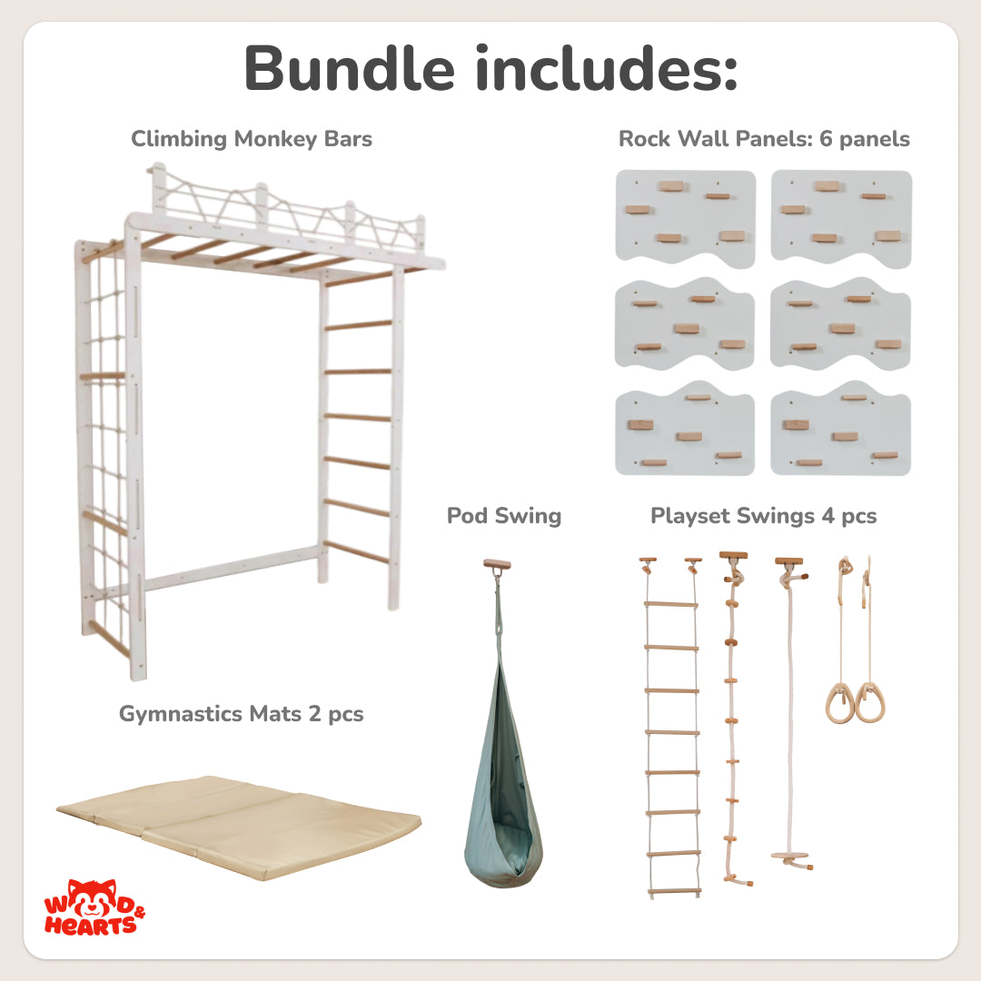 Climbing Indoor Playspace for Kids, Complete Climbing Set