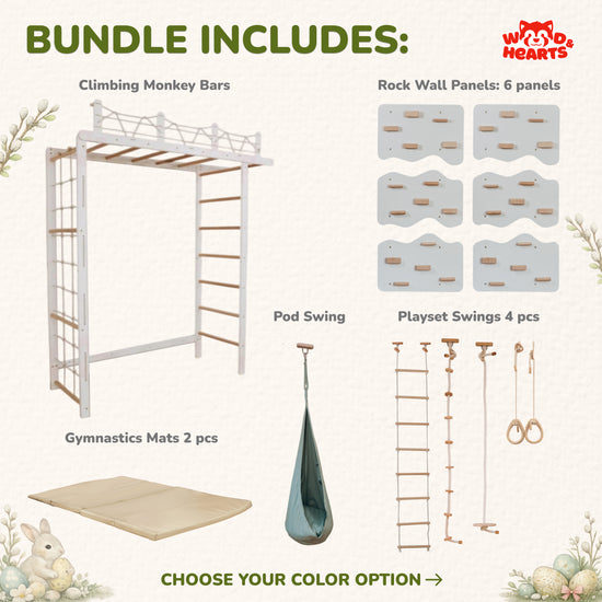 Climbing Indoor Playspace for Kids, Complete Climbing Set