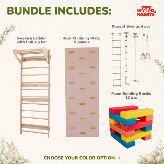 4-in-1 Swedish Wall Kit for Playroom