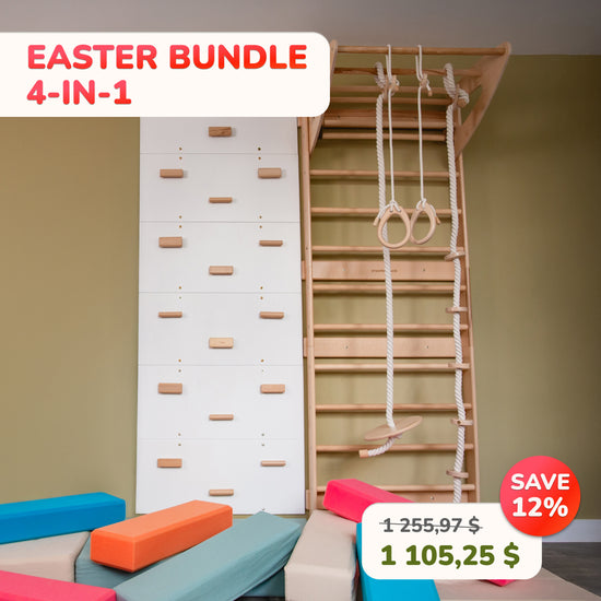 4-in-1 Swedish Wall Kit for Playroom