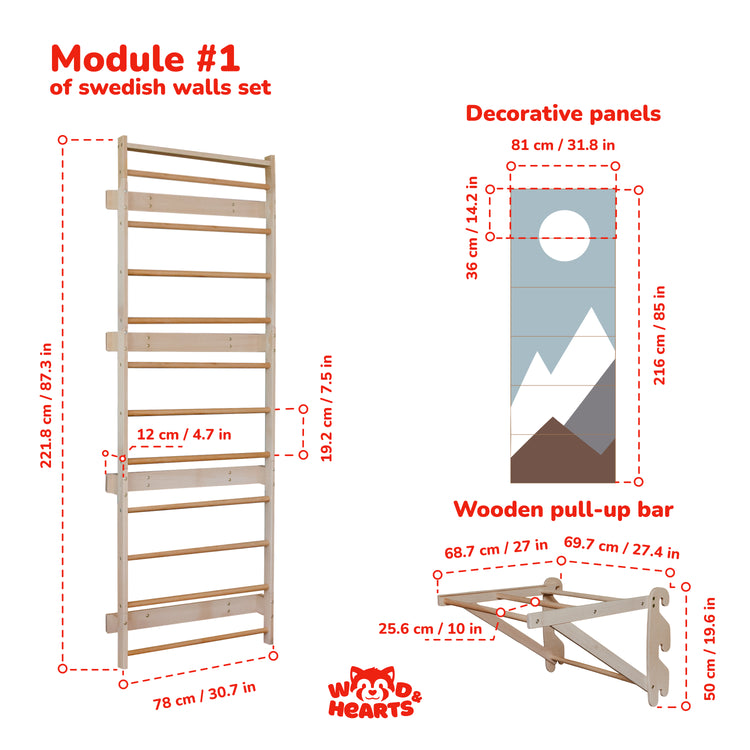 Swedish Ladder Wall Set “Mountain”