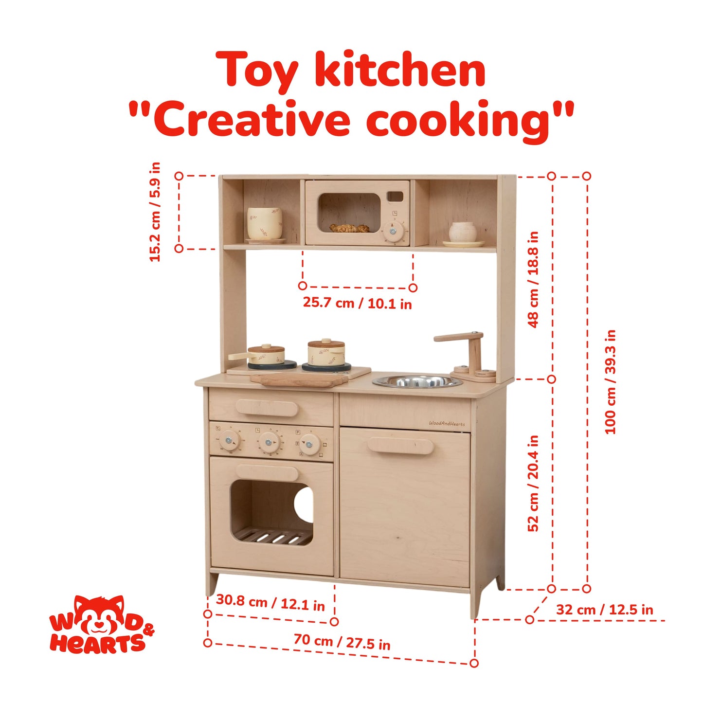 モンテッソーリ子供用木製ままごとキッチン「創作料理」