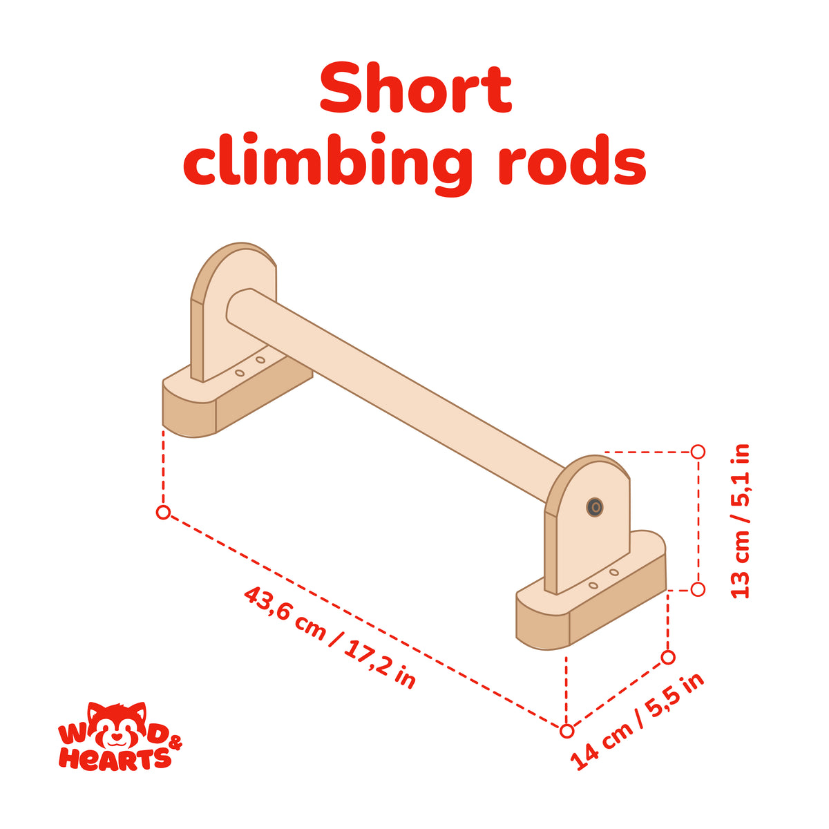 Short Monkey Bars Kit for Customizable Indoor Playroom – woodandhearts