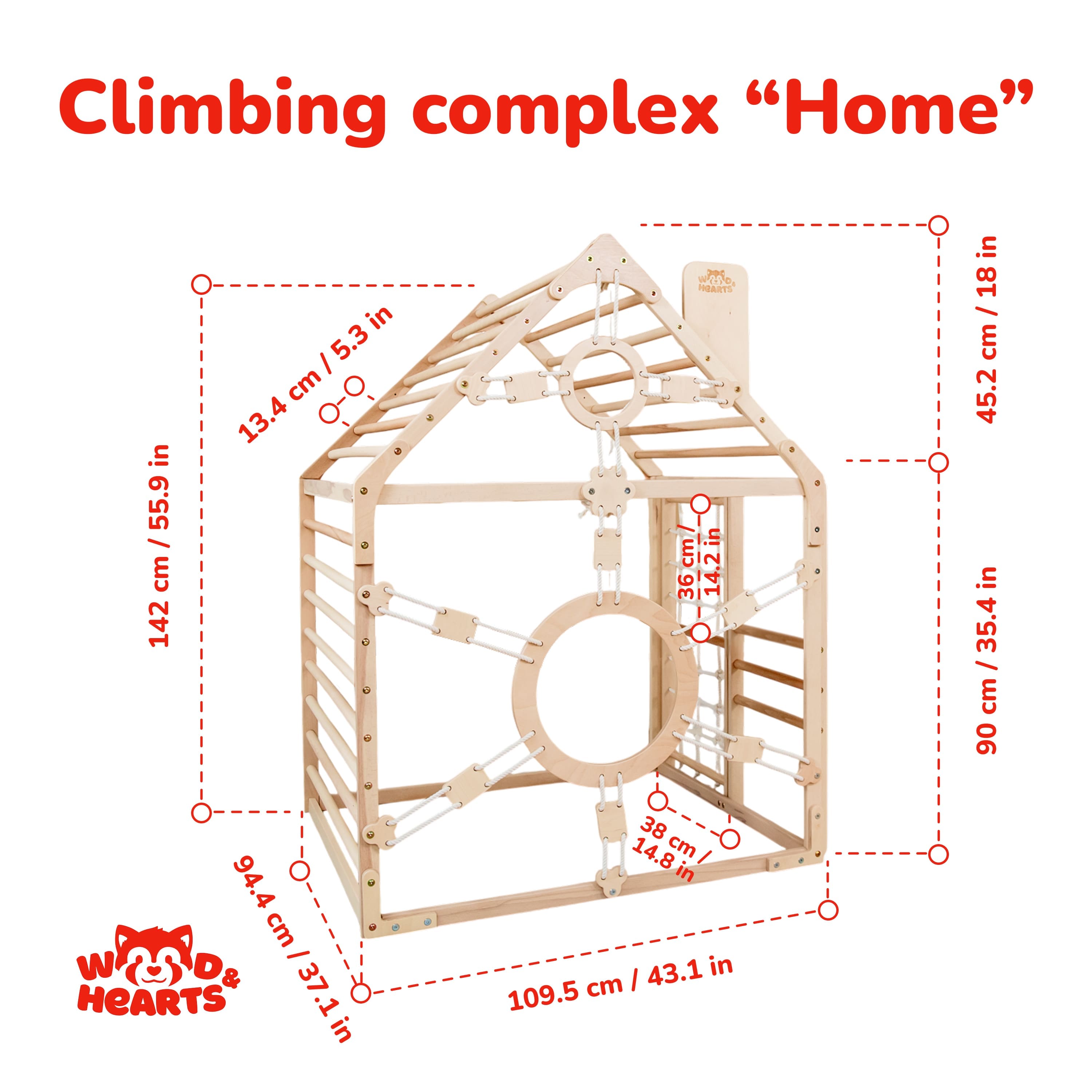 Kids Play Set, 6-in-1 Playhouse Climber Bundle