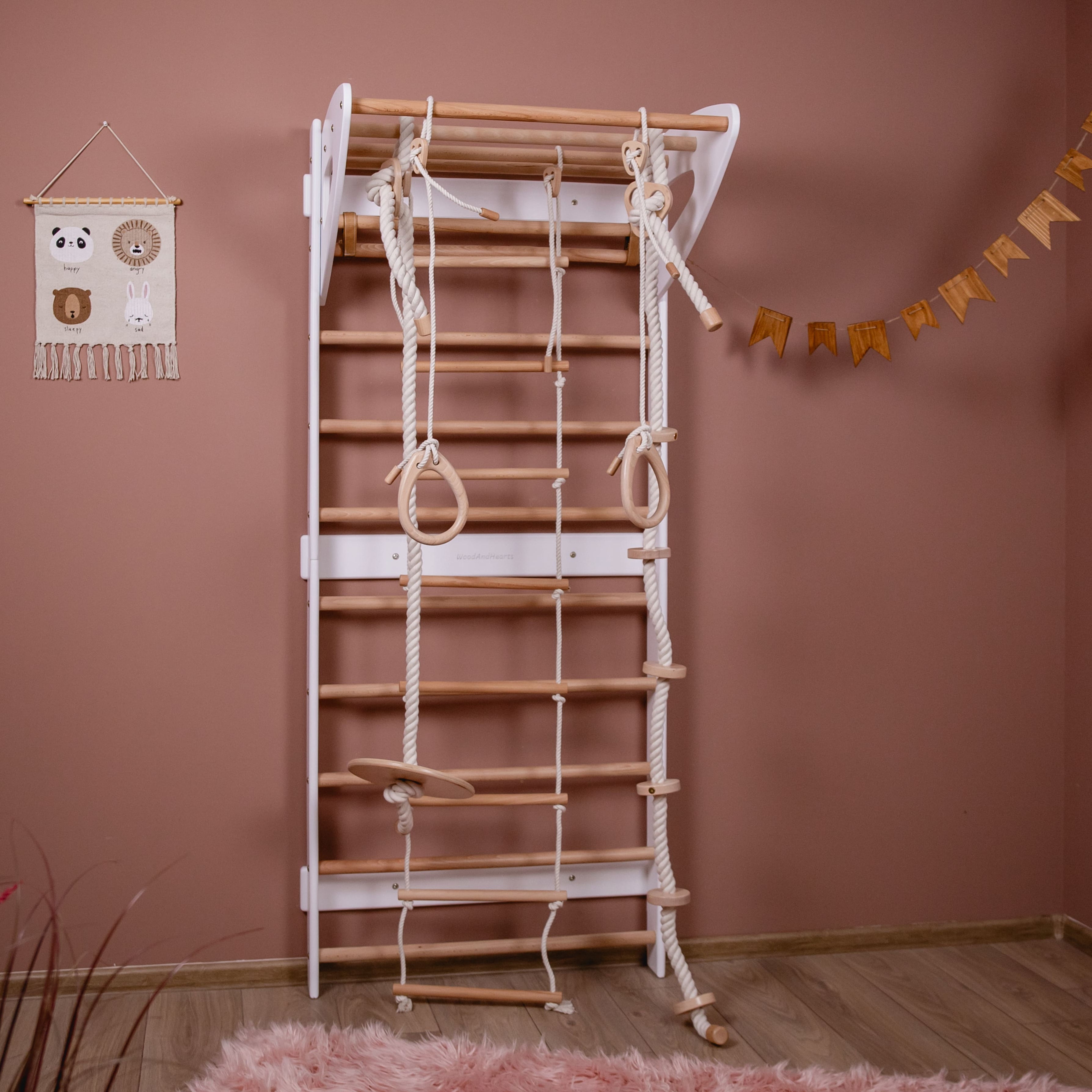 Swedish Wall Gym Set with Accessories