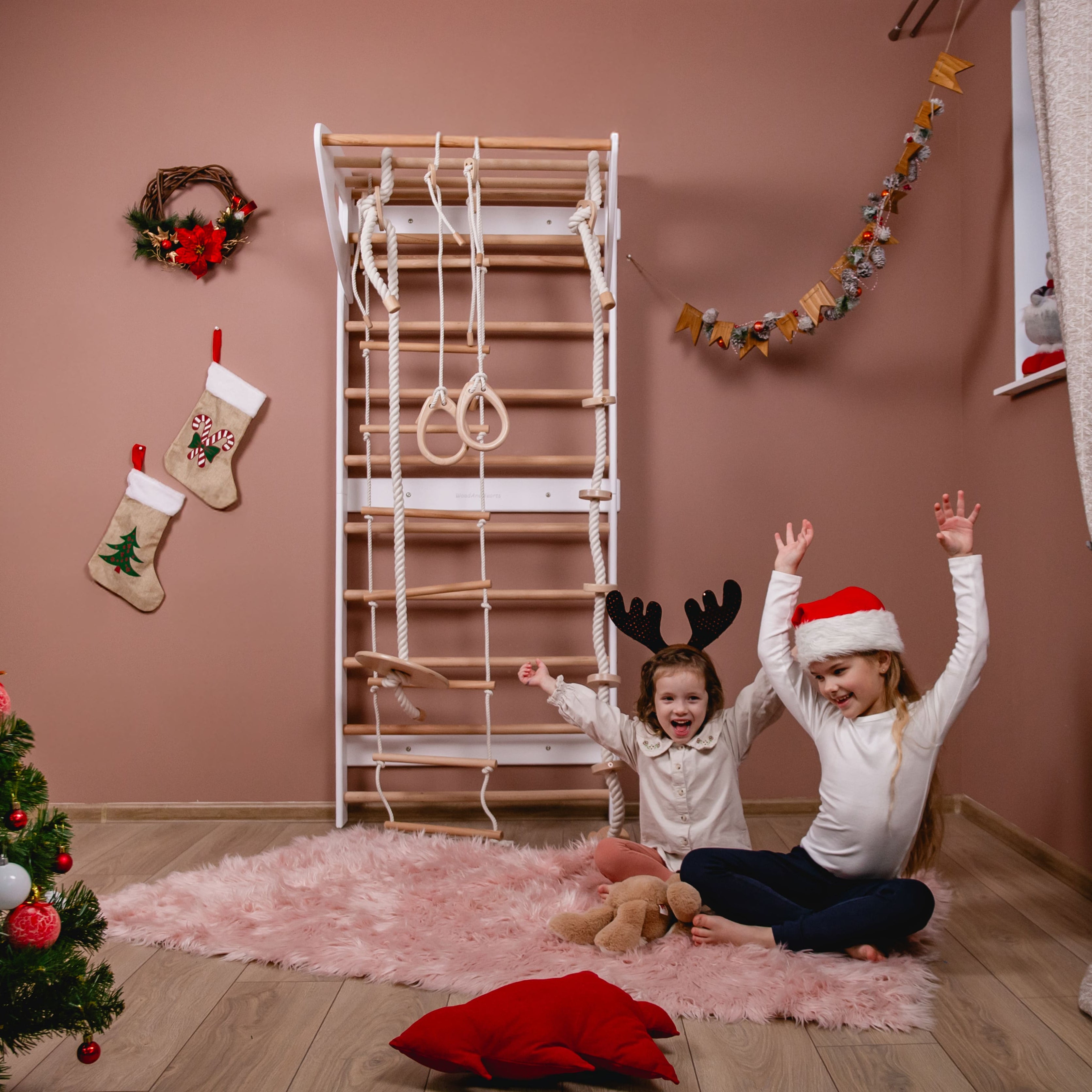 Swedish Wall Gym Set with Accessories