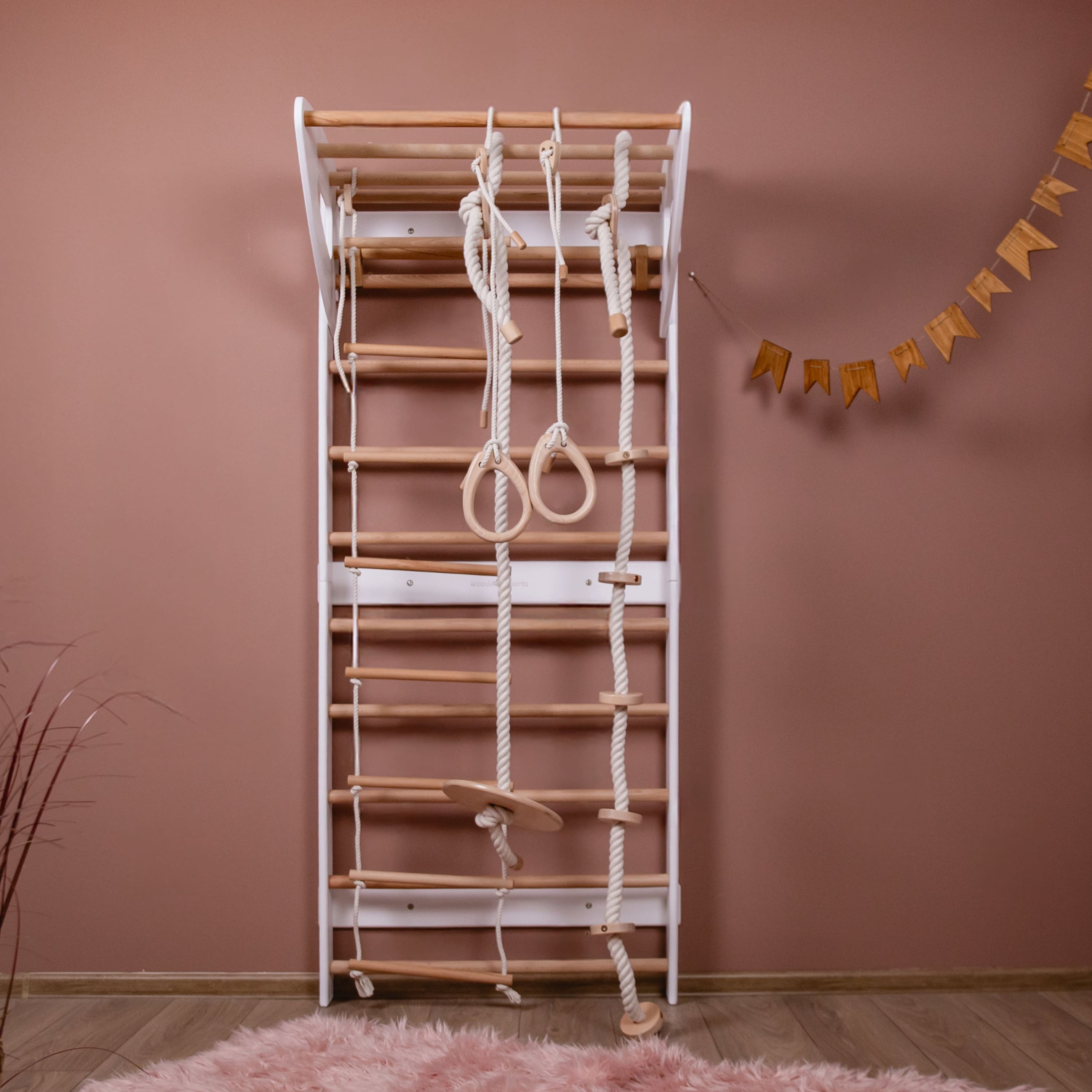 Swedish Wall Gym Set with Accessories