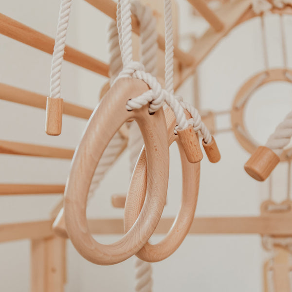Wood and Hearts Wooden Toddler Climbing Playhouse, Ages 1–6