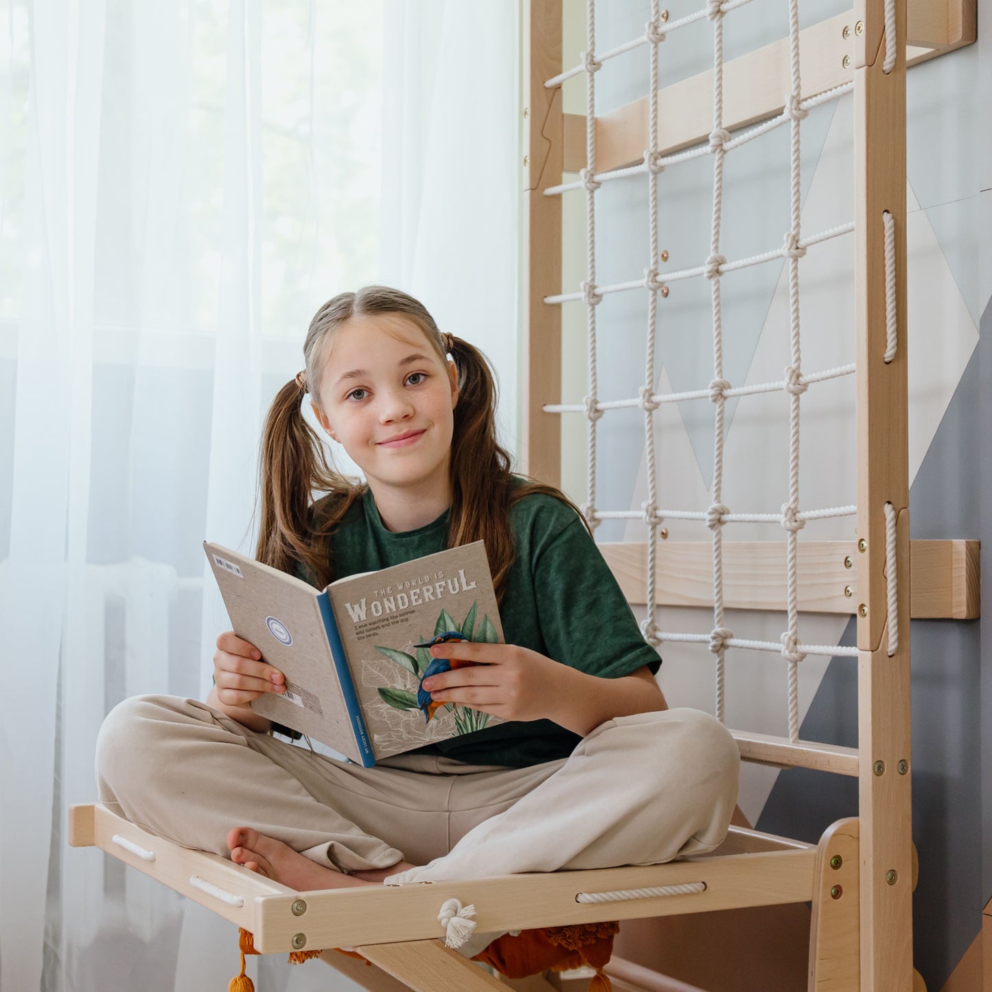 Kids Swedish Ladder Wall Gym 7-in-1 Bundle