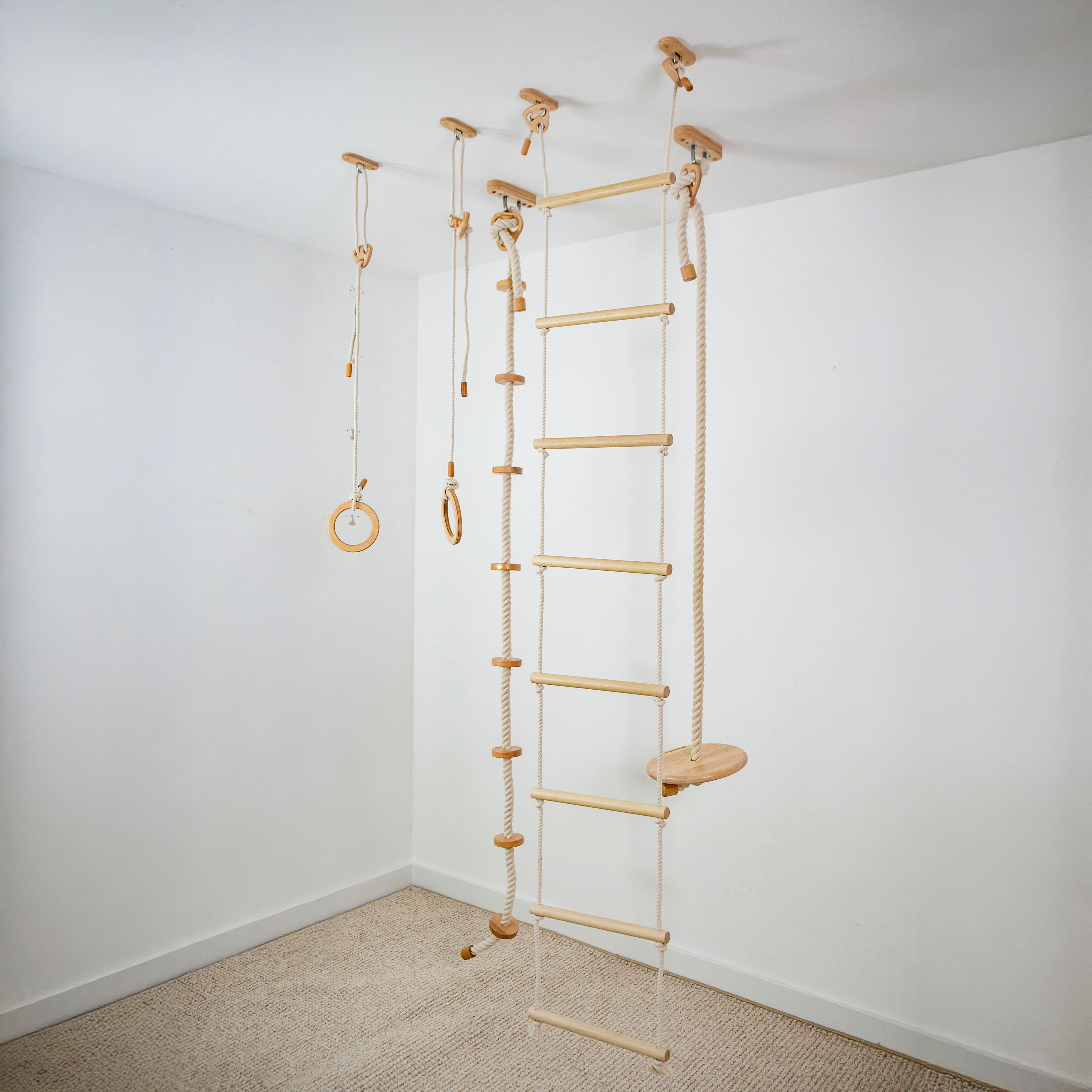 Kids Climbing Ropes
