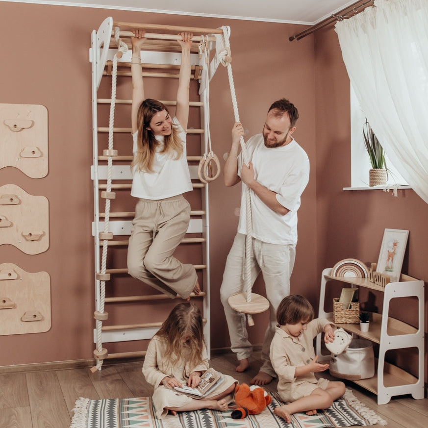 Swedish Wall Gym Set with Accessories