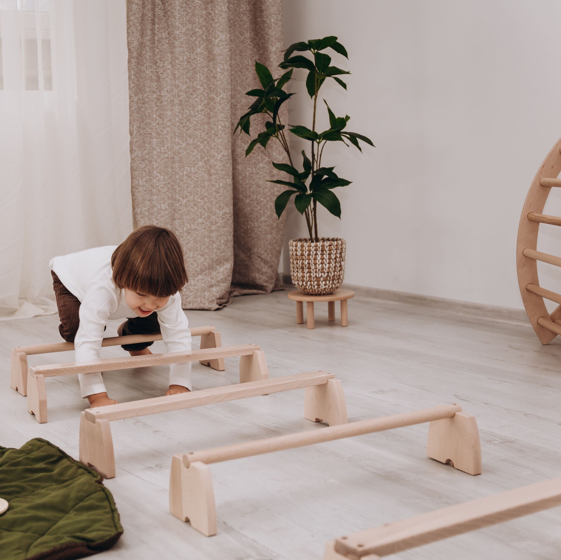 Balance Beam Set - Wooden Balancer – woodandhearts