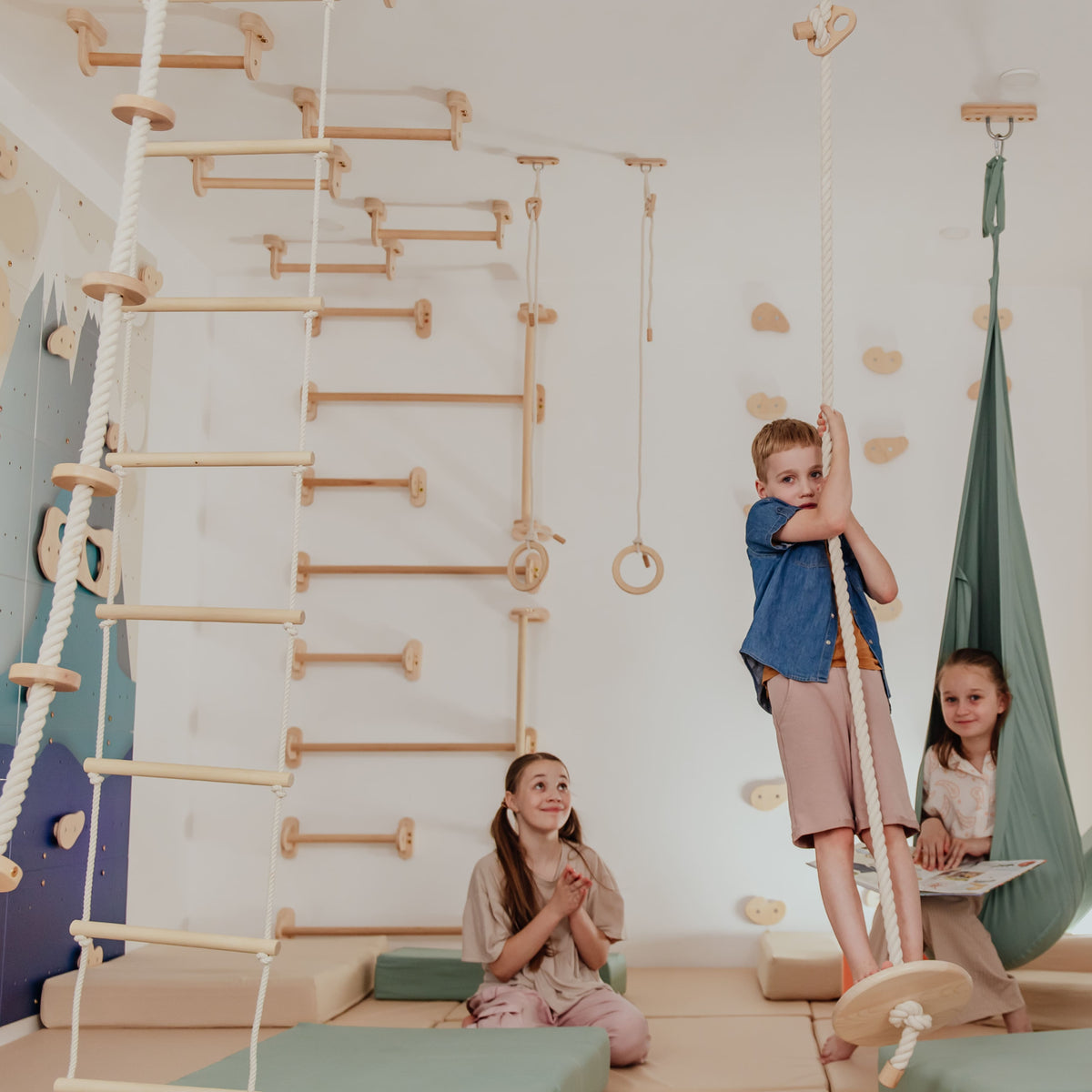 Climbing Ropes Children Kids Climbing Rope – Indoor Playground Rope for Home Gym ...