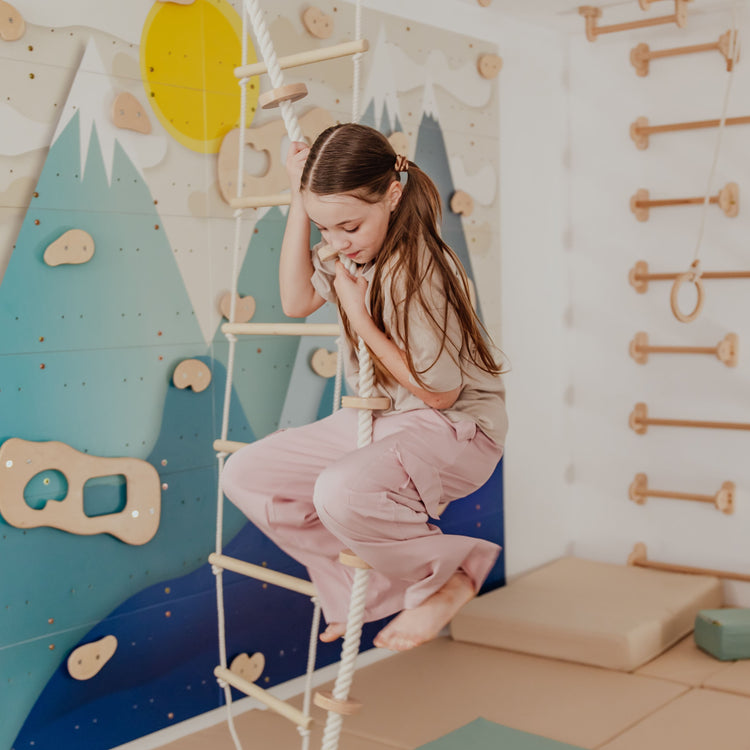 Kids Climbing Ropes