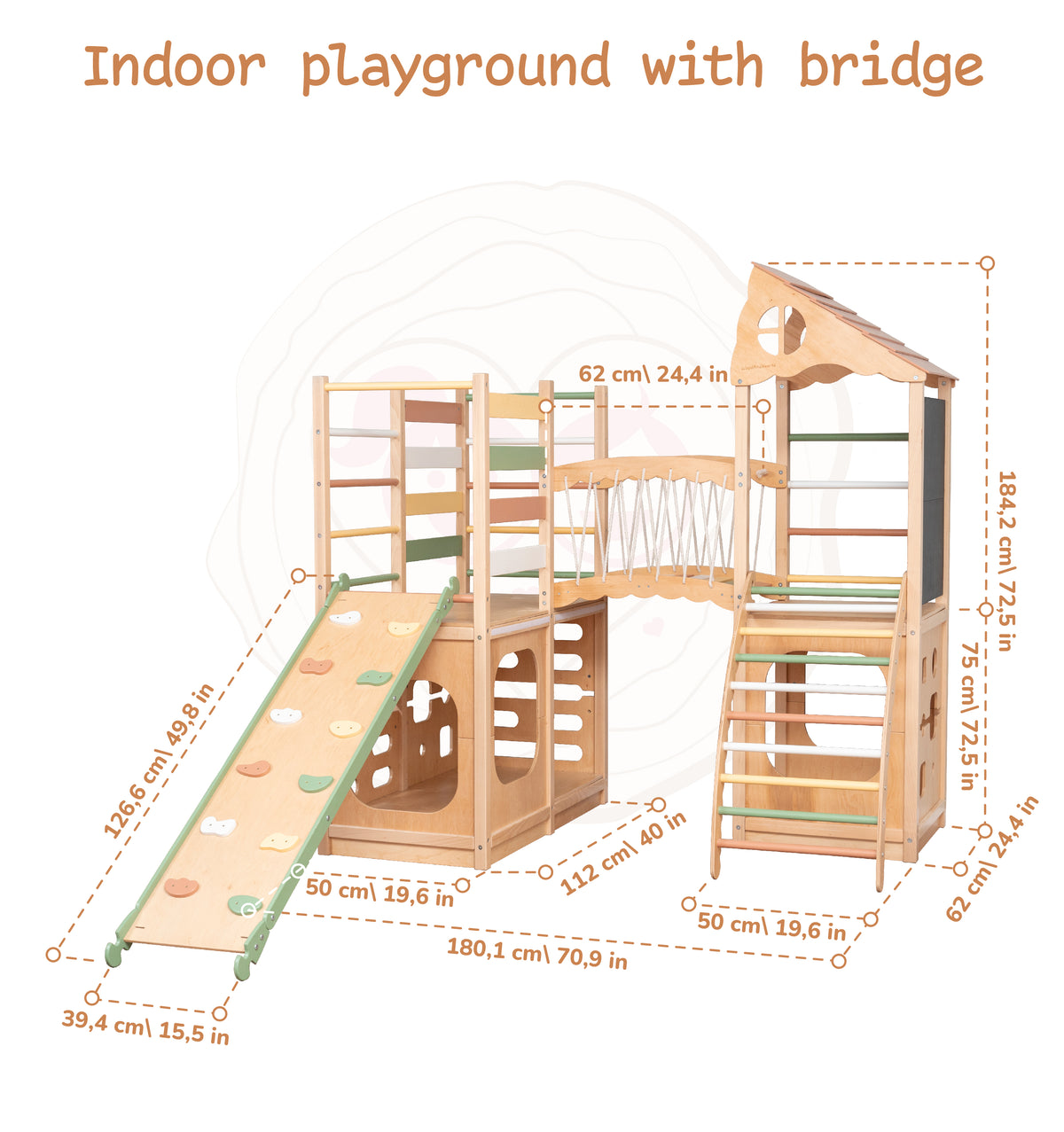Large Playground Climber - WoodandHearts