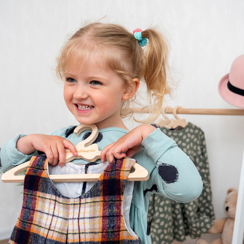 Wooden Clothes Hangers for Kids WoodandHearts