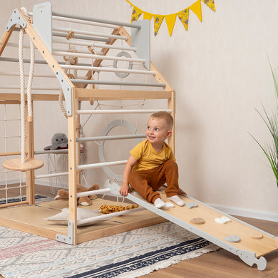 Wooden Climbing Playhouse - WoodandHearts