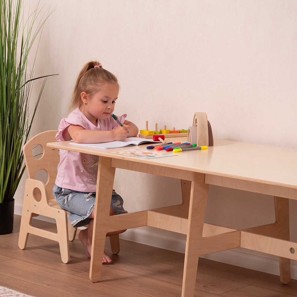 Kids Wooden Play Table