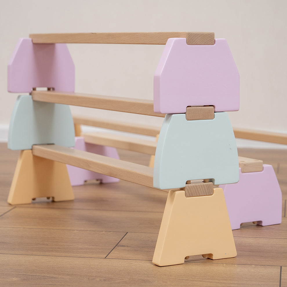 Balance Beam Set - Wooden Balancer - WoodandHearts