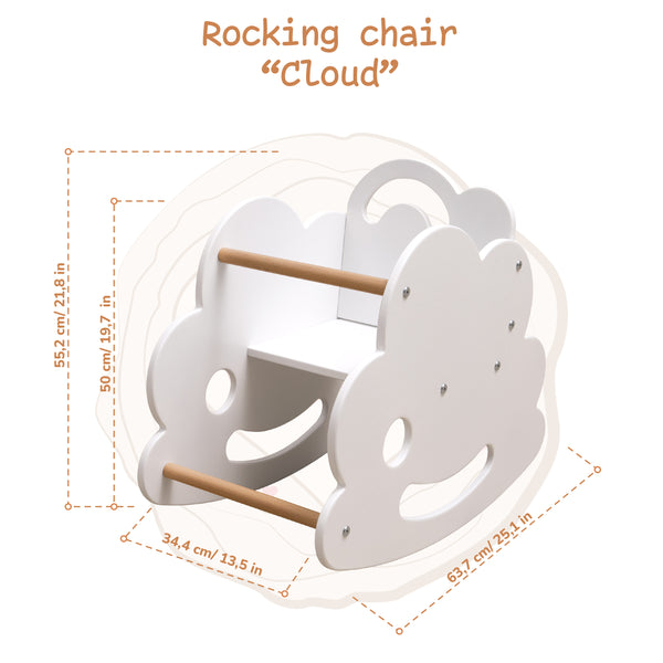 Wooden Rocking Chair "Clouds"