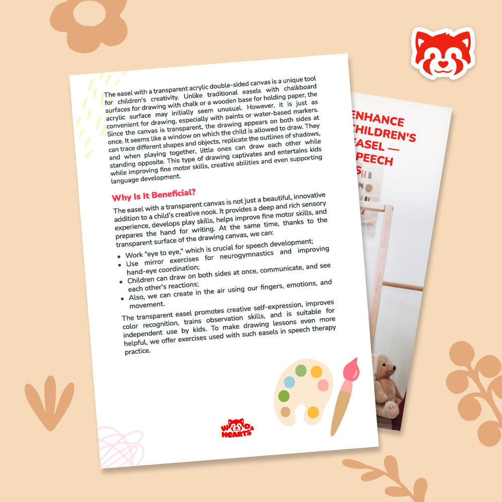 Speech Therapy Exercises with a Transparent Easel