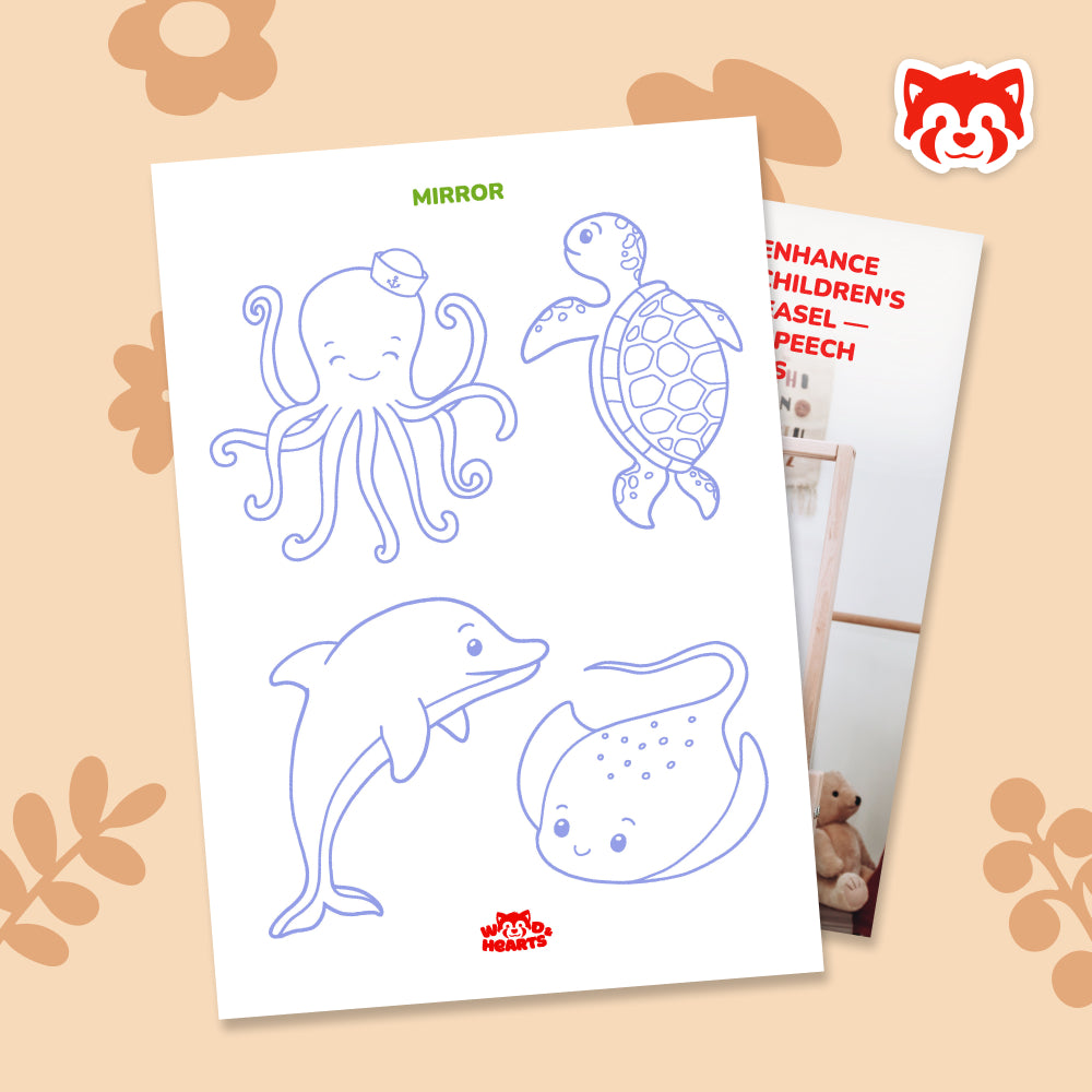 Speech Therapy Exercises with a Transparent Easel