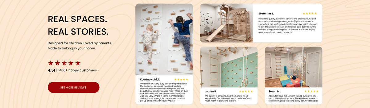 Real spaces. Real stories. Customer reviews and photos of Wood and Hearts playgrounds