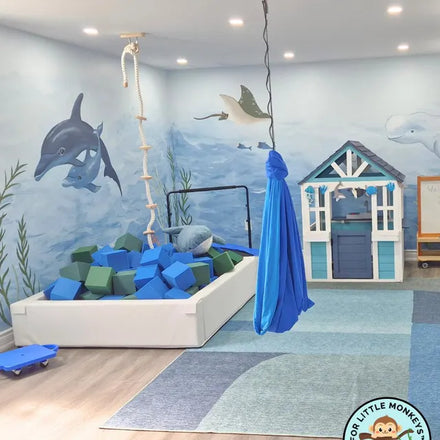 Rope swing was the perfect addition to our sensory room project.