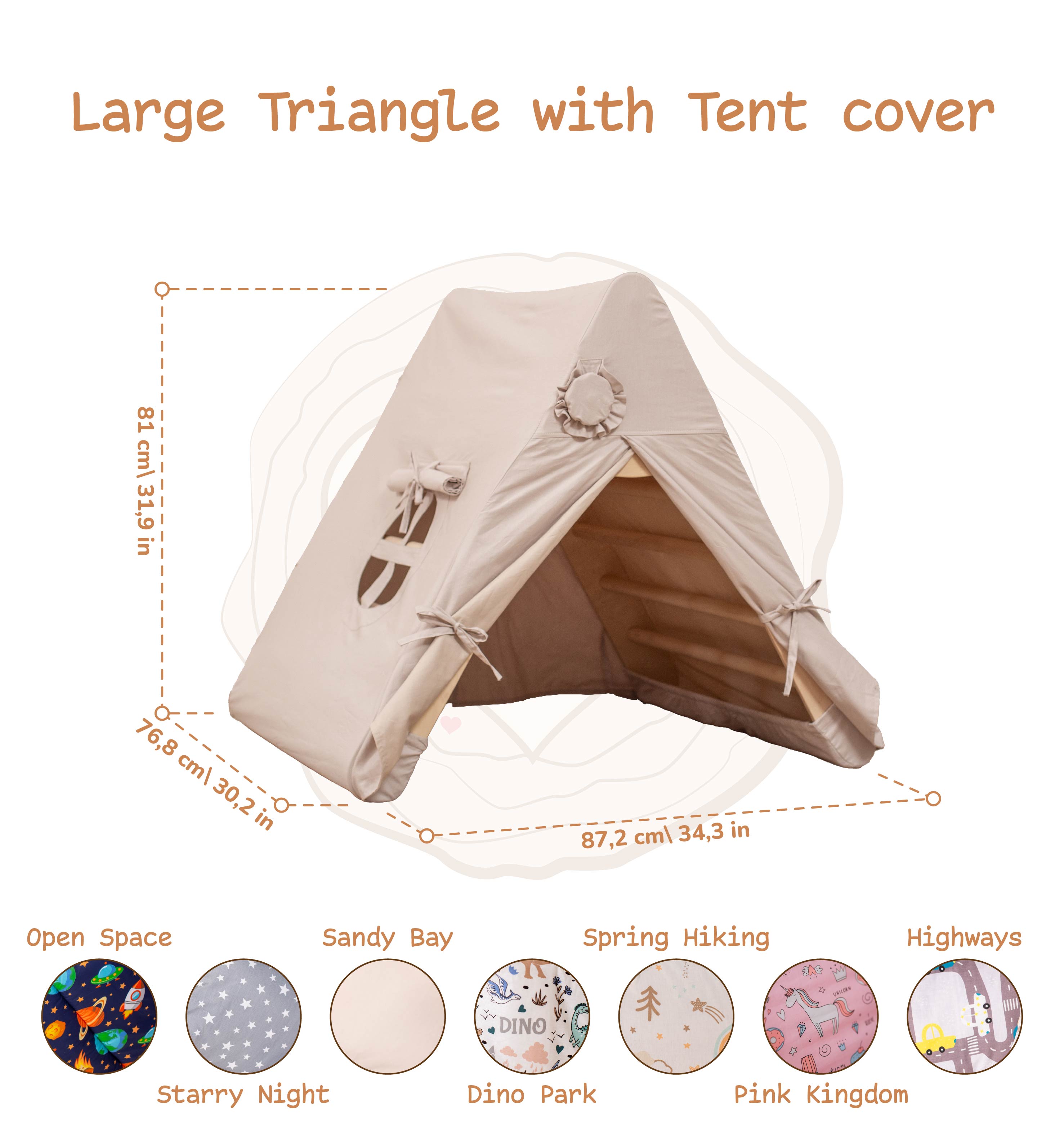 テントカバー付きの大形のクライミング三角形
