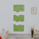 Indoor Rock Wall with Cloud-Shaped Panels & Wooden Climbing Holds for Kids 3-10
