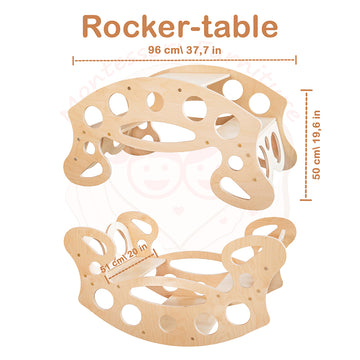 2 in 1 Toddler Rocker and Learning Table - WoodandHearts