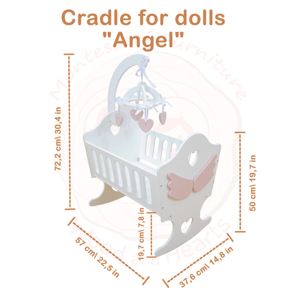 Puppe Cradle und Spielzeug Schwingbett für Mädchen tun so, als ob sie spielen