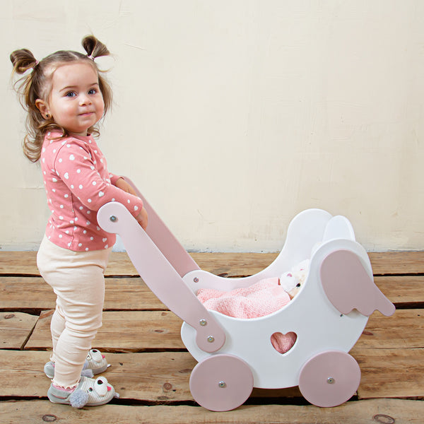 Puppenwagen für Kinder und schieben Sie den Baby Walker "Angel" entlang