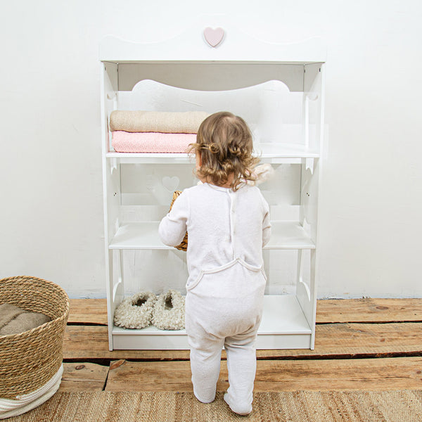 3 -Tier -Bücherregal für Kleinkindmädchen aus der "Angel" -Kollektion