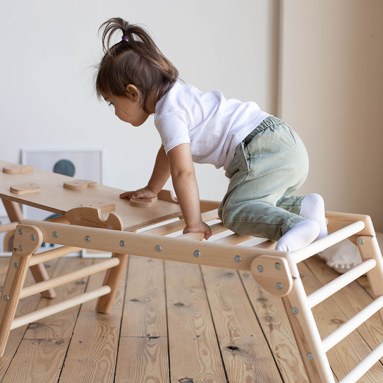 Foldable Trapeze Arch and Indoor Playground for Learning Climbing