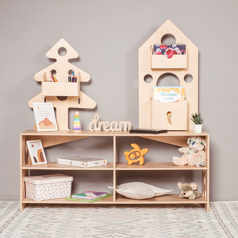 Montessori 3 Tier Shelf, Low Open Shelf for Toddler, Wooden Floor Kids  Organizer - Shop WoodAndHearts Kids' Furniture - Pinkoi
